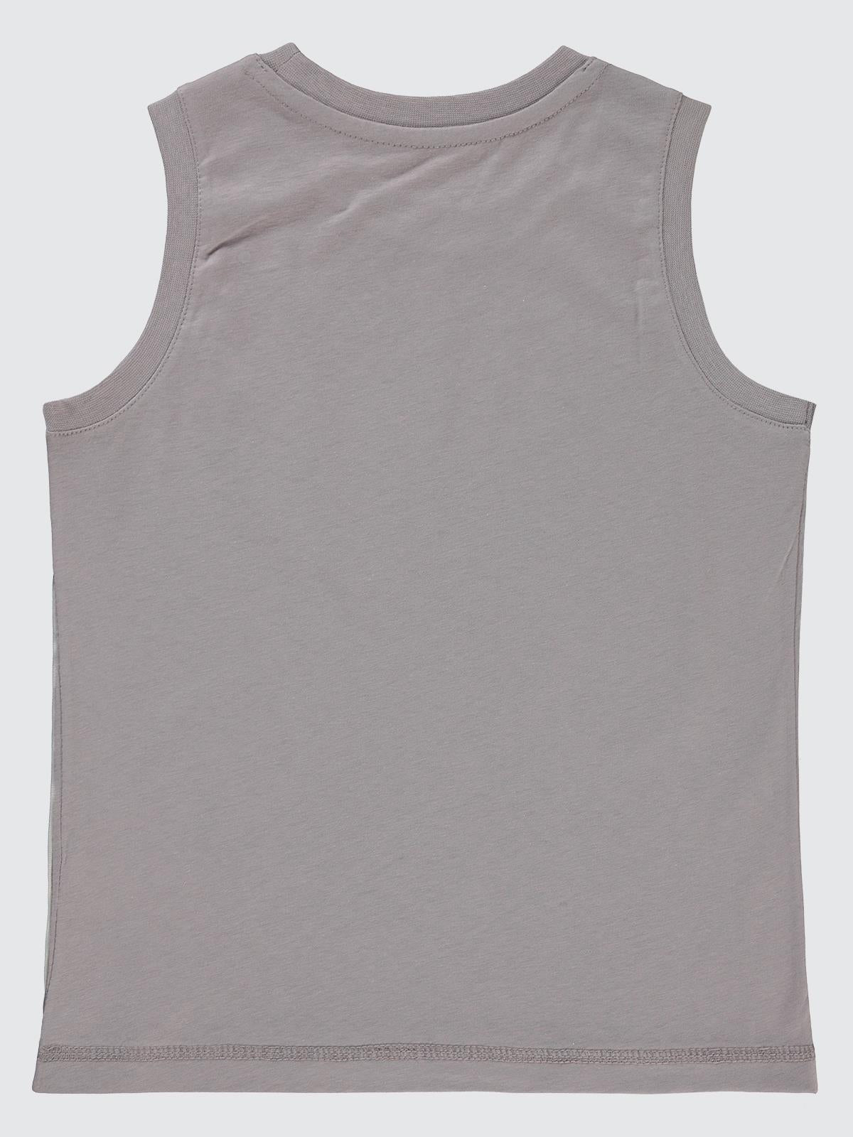 Civil Boys 96 Baskılı Sıfır Kol 6-9 Yaş Tişört - Gri