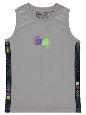 Civil Boys 96 Baskılı Sıfır Kol 10-13 Yaş Tişört - Gri