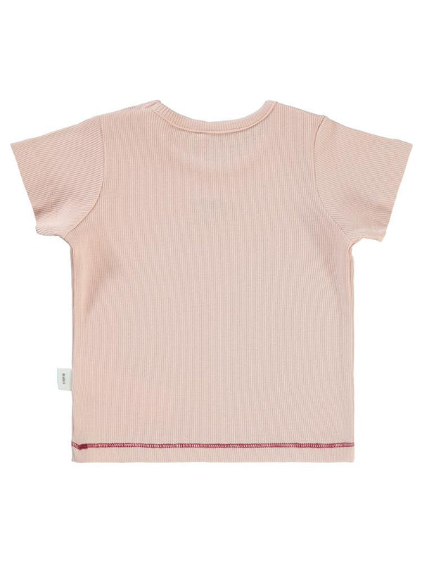 Civil Baby Kalp Lazer Kesim 6-18 Ay Tişört - Pudra