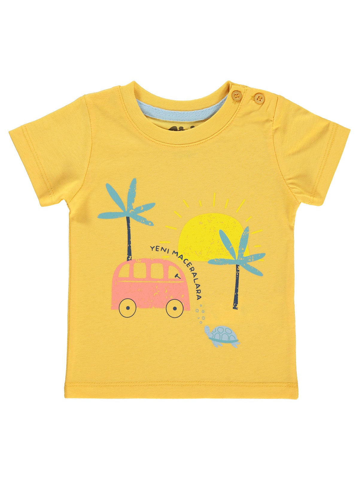 Civil Baby Baskılı 6-18 Ay Tişört - Sarı