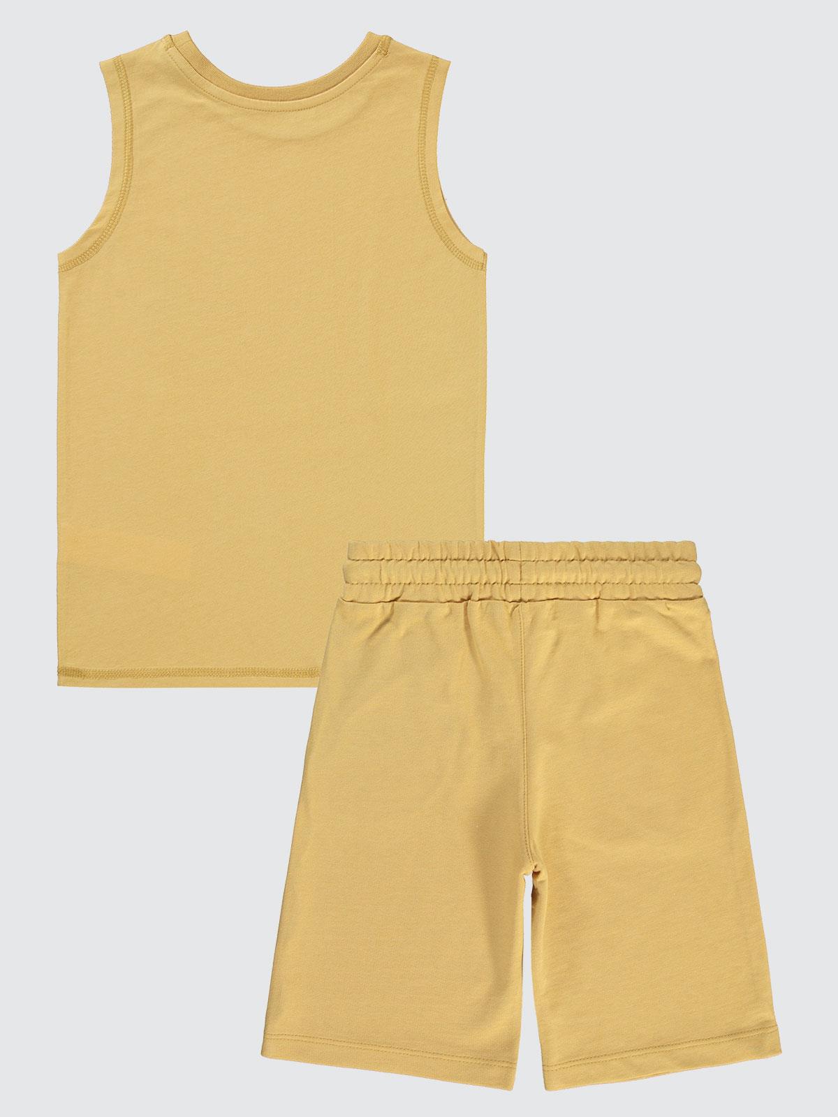 Civil Boys Type Baskılı Kaprili 6-9 Yaş Takım - Bej