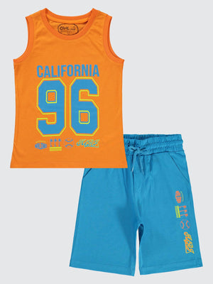 Civil Boys 96 Baskılı Kaprili 6-9 Yaş Takım - Turuncu