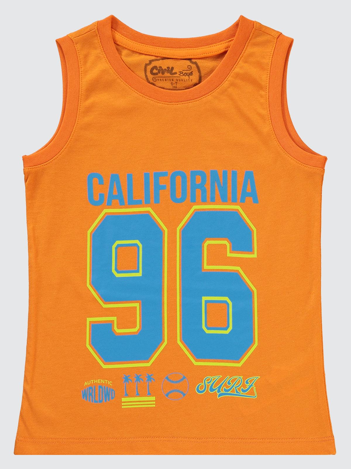 Civil Boys 96 Baskılı Kaprili 6-9 Yaş Takım - Turuncu