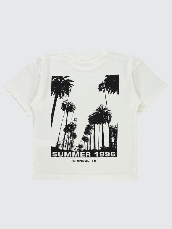 Civil Boys Summer Baskılı Oversıze 6-9 Yaş Tişört - Ekru