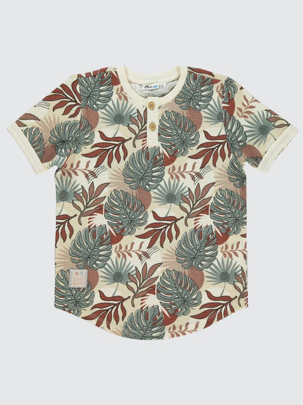 Civil Boys Leaf Empirme 10-13 Yaş Tişört - Fil Dişi