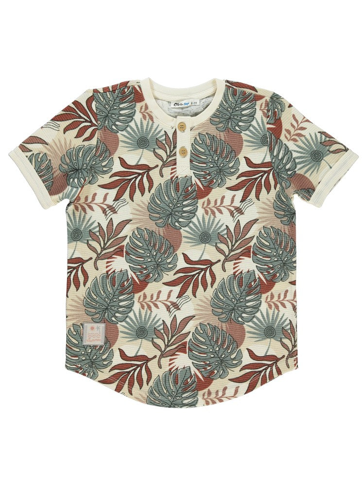 Civil Boys Leaf Empirme 10-13 Yaş Tişört - Fil Dişi