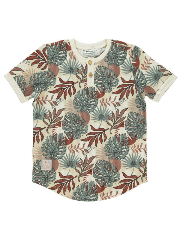 Civil Boys Leaf Empirme 10-13 Yaş Tişört - Fil Dişi