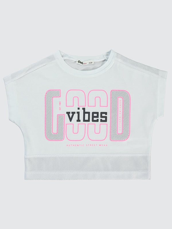 Civil Girls Good Active 2-5 Yaş Tişört - Beyaz