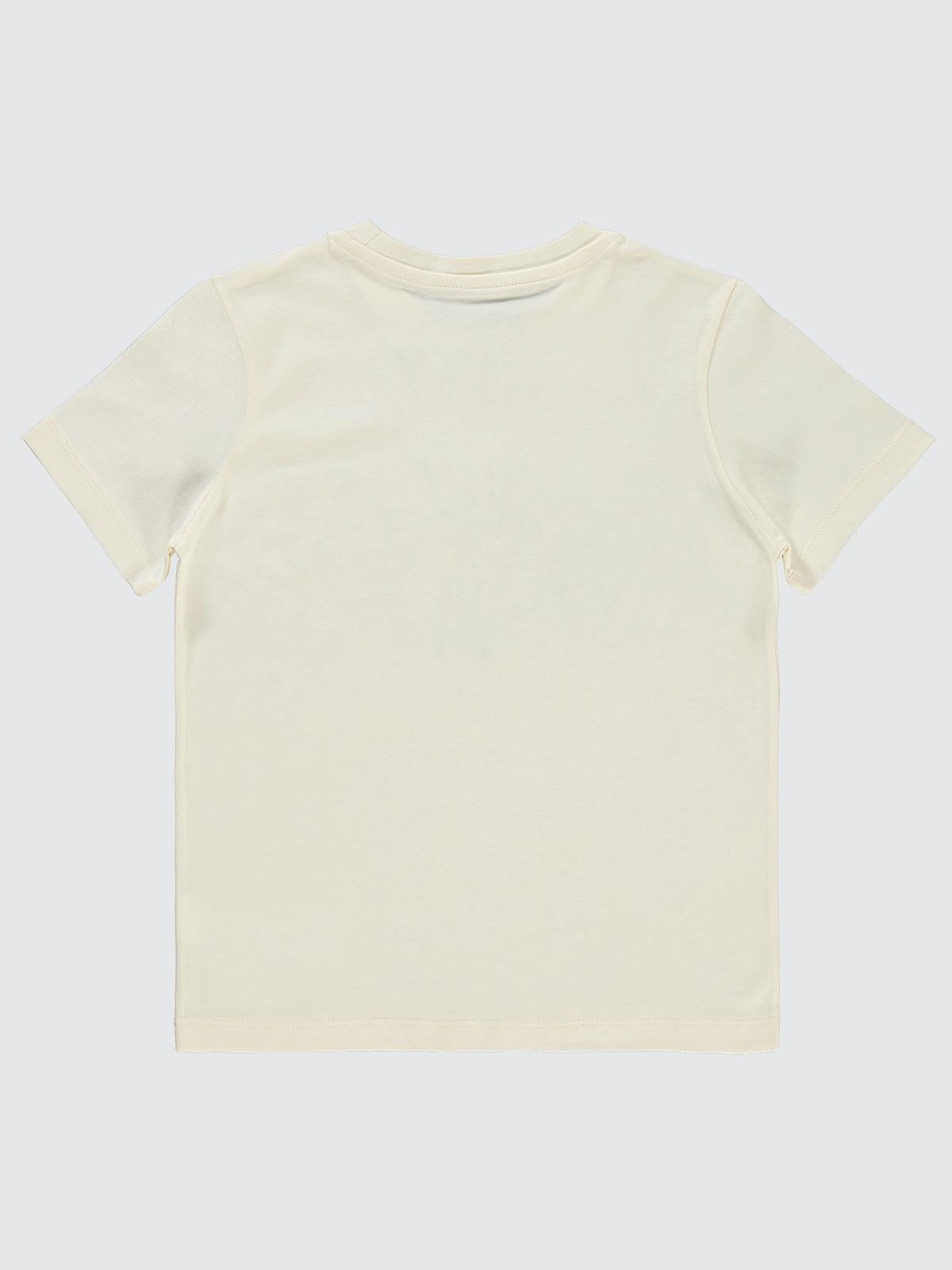 Civil Boys Leaf Nakışlı 10-13 Yaş Tişört - Fil Dişi