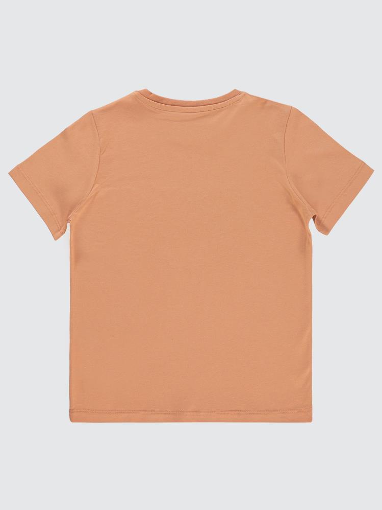 Civil Boys Leaf Nakışlı 6-9 Yaş Tişört - Turuncu