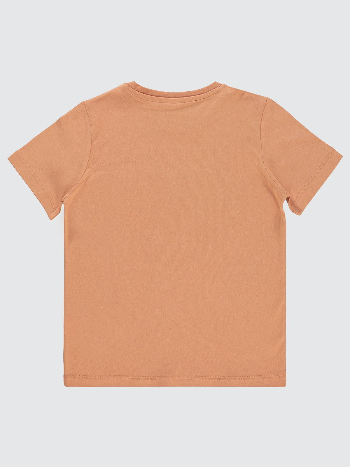 Civil Boys Leaf Nakışlı 10-13 Yaş Tişört - Turuncu