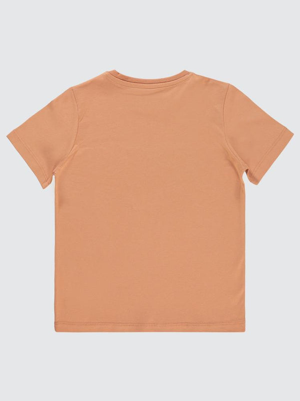Civil Boys Leaf Nakışlı 6-9 Yaş Tişört - Turuncu