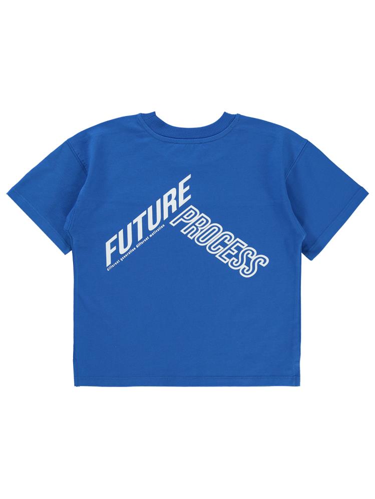 Civil Boys Future Baskılı Oversize 10-13 Yaş Tişört - Mavi