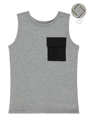 Civil Boys Geometrik Baskılı 10-13 Yaş Tişört - Gri