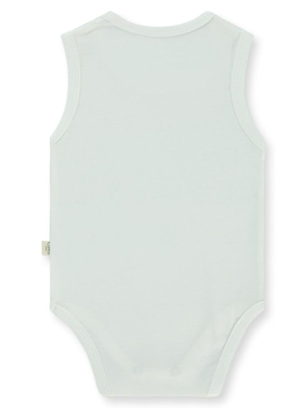 Civil Baby Düz Sıfır Kol 3-9 Ay Çıtçıtlı Badi - Beyaz