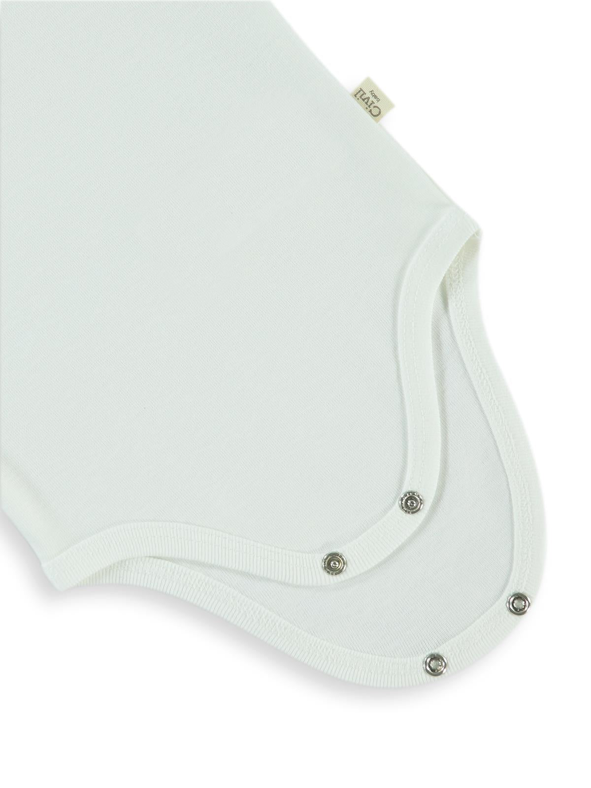 Civil Baby Düz Sıfır Kol 12-36 Ay Çıtçıtlı Badi - Beyaz