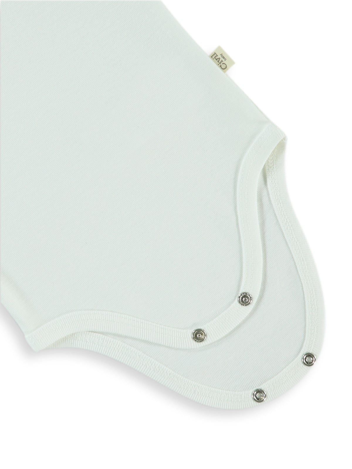 Civil Baby Düz Sıfır Kol 0-1 Ay Çıtçıtlı Badi - Beyaz