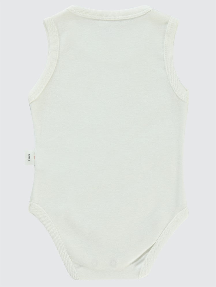 Civil Baby Düz Sıfır Kol 3-9 Ay Çıtçıtlı Badi - Beyaz