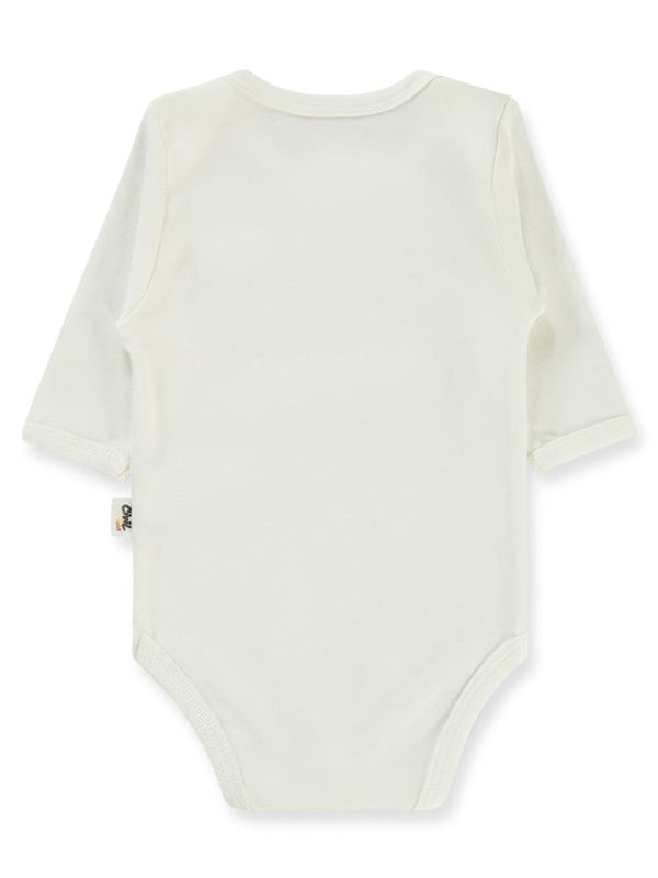 Civil Baby Düz Uzun Kol 1-3 Yaş Çıtçıtlı Badi - Beyaz