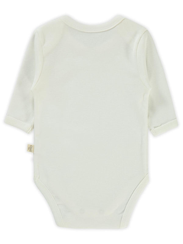 Civil Baby Düz Uzun Kol 3-9 Ay Çıtçıtlı Badi - Beyaz