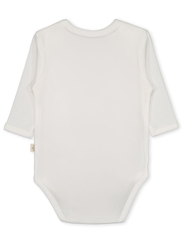 Civil Baby Düz Uzun Kol 3-9 Ay Çıtçıtlı Badi - Beyaz