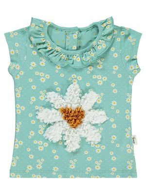 Civil Baby Papatya Empirme 6-18 Ay Tişört - Yeşil