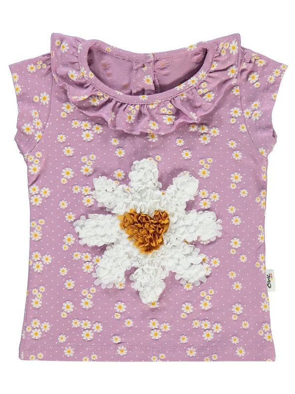 Civil Baby Papatya Empirme 6-18 Ay Tişört - Lila