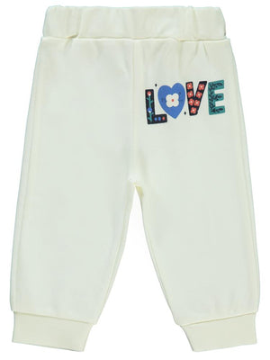 Civil Baby Love Çiçek Baskılı 6-18 Ay Tek Alt Bebe - Ekru