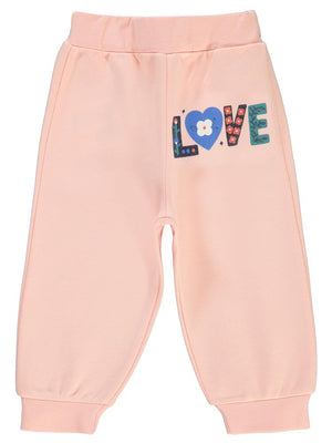 Civil Baby Love Çiçek Baskılı 6-18 Ay Tek Alt Bebe - Pudra