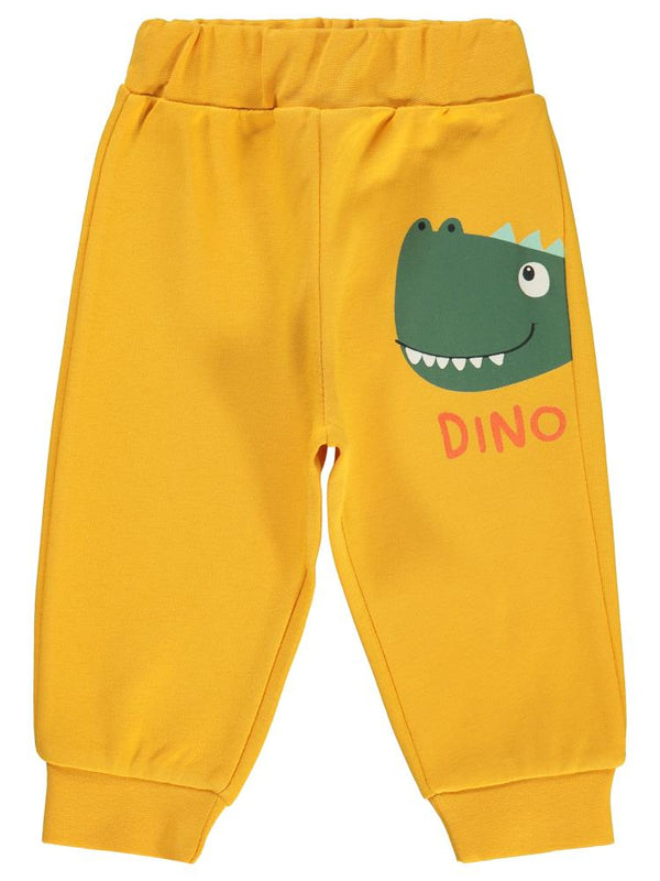 Civil Baby Dinozor Baskılı 6-18 Ay Tek Alt Bebe - Hardal