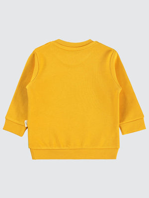 Civil Baby Dinozor Baskılı 6-18 Ay Sweatshirt - Hardal