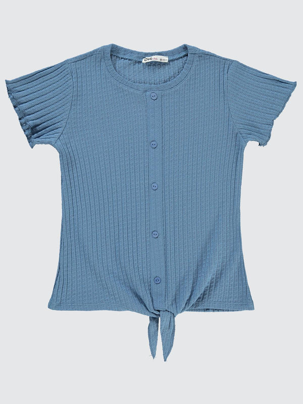 Civil Girls Raporlu Kaşkorse 10-13 Yaş Tişört - Mavi