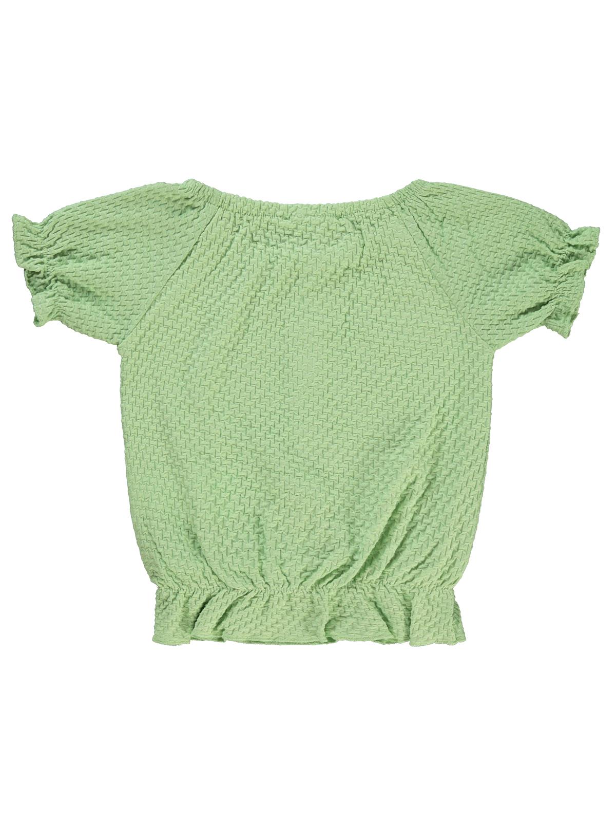 Civil Girls Düğmeli 2-5 Yaş Tişört - Yeşil