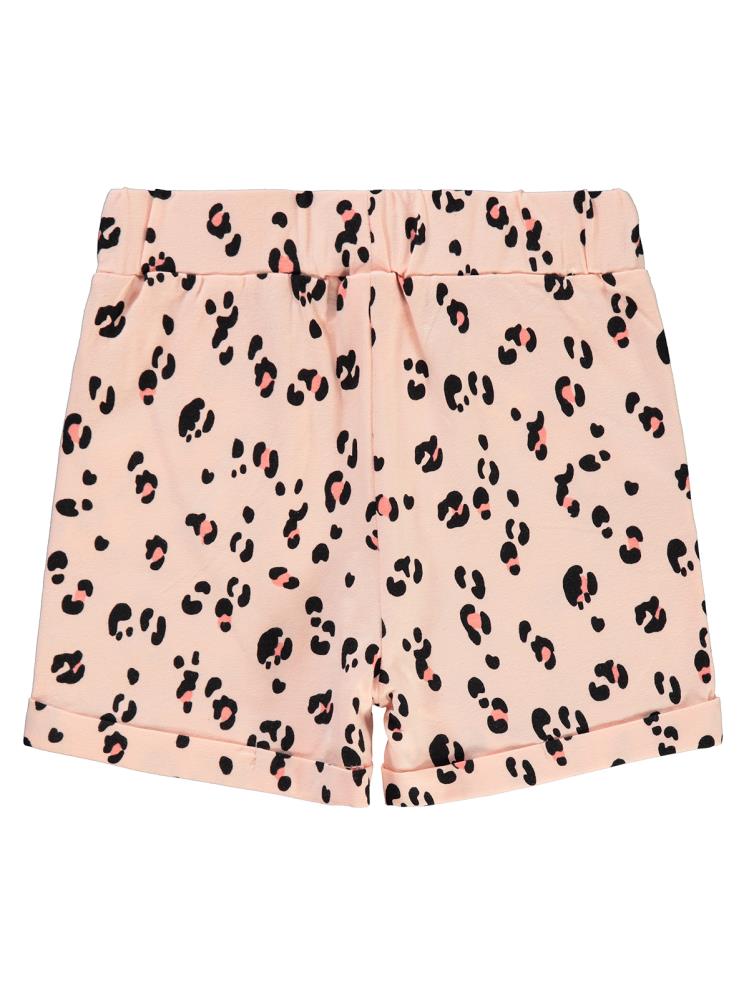 Civil Girls Küçük Leopar Empirme 2-5 Yaş Şort - Pudra