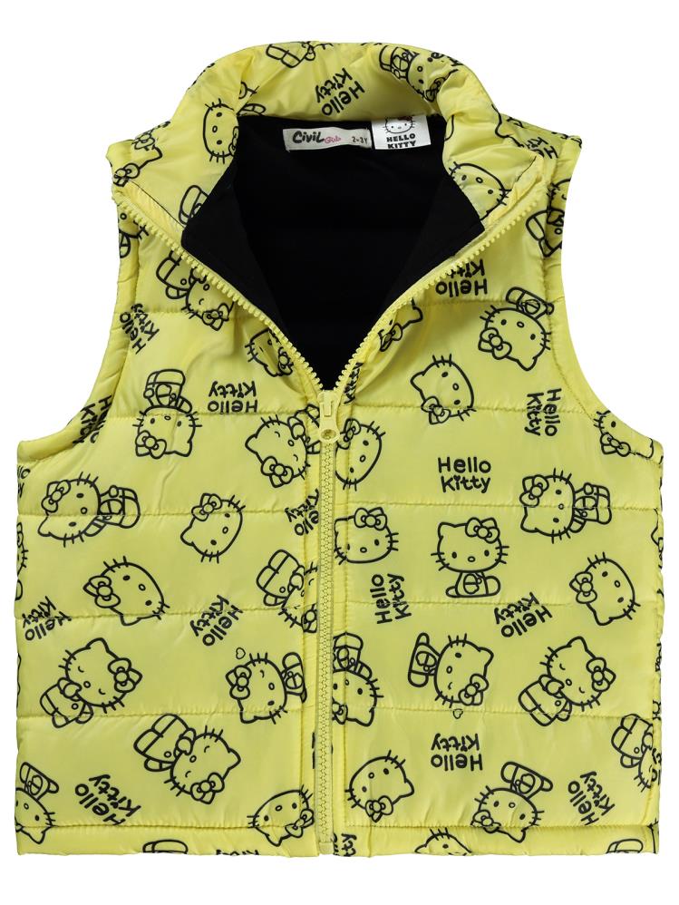 Hello Kitty Baskılı 2-5 Yaş Yelek - Sarı