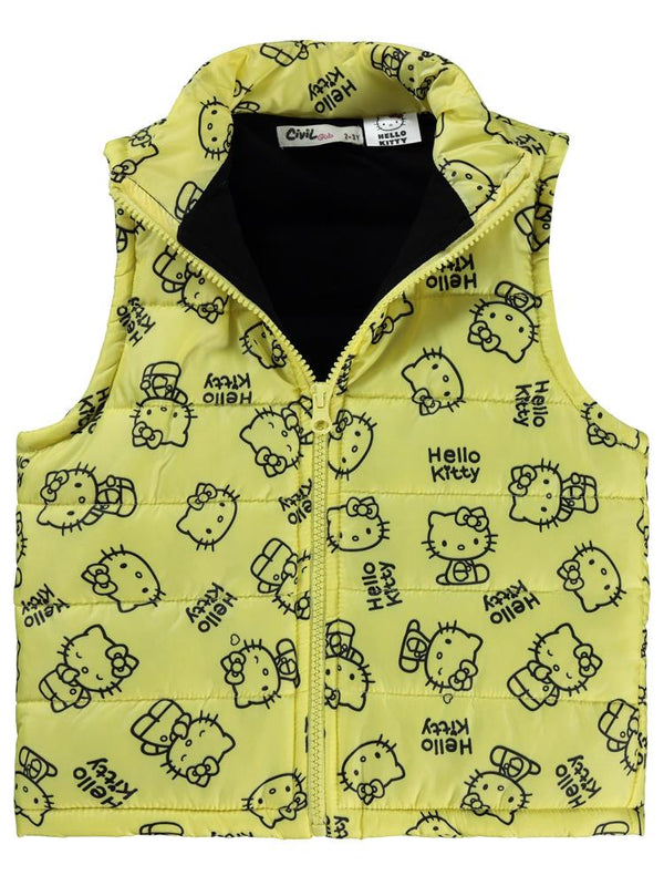 Hello Kitty Baskılı 2-5 Yaş Yelek - Sarı