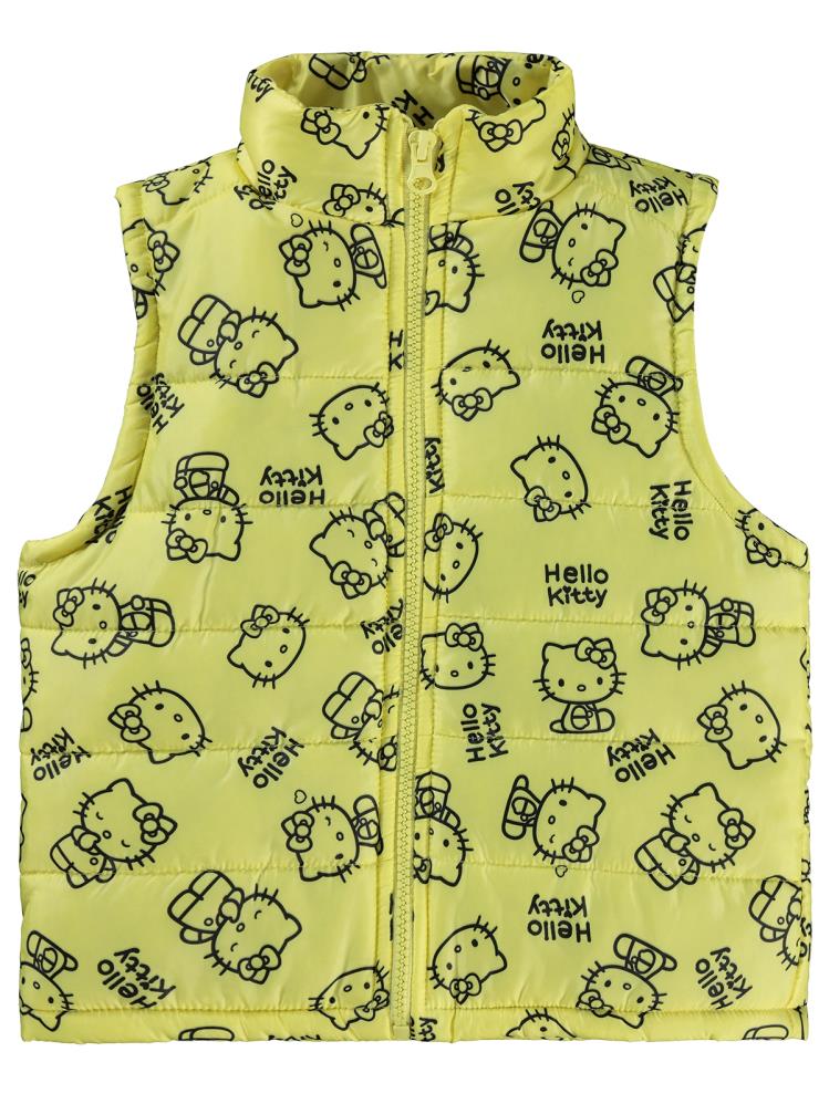 Hello Kitty Baskılı 2-5 Yaş Yelek - Sarı