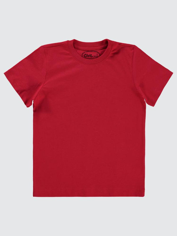 Civil Boys Basic 10-13 Yaş Tişört - Kırmızı