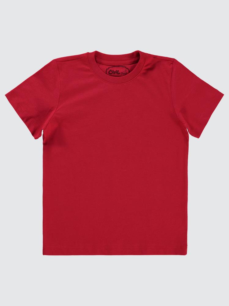 Civil Boys Basic 10-13 Yaş Tişört - Kırmızı