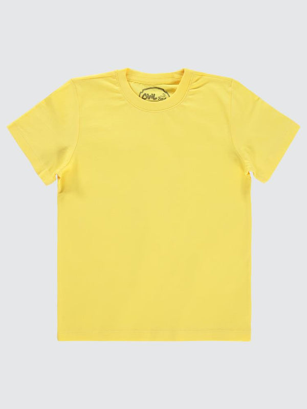 Civil Boys Basic 6-9 Yaş Tişört - Sarı