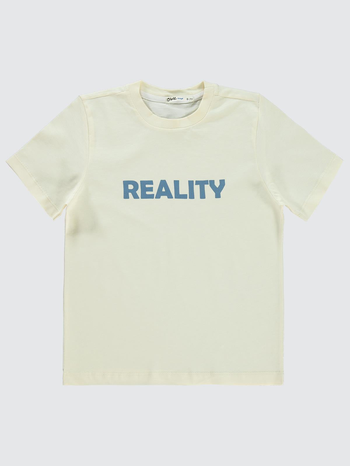 Civil Boys Kapak Cepli Tişörtlü 6-9 Yaş Gömlek - Mavi