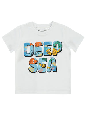 Civil Boys Deep Sea Baskılı 2-5 Yaş Tişört - Beyaz