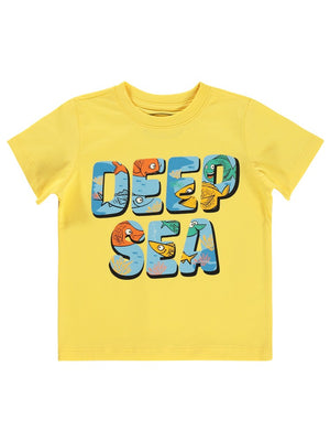 Civil Boys Deep Sea Baskılı 2-5 Yaş Tişört - Sarı