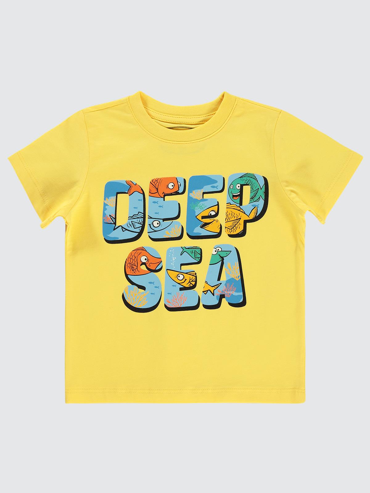 Civil Boys Deep Sea Baskılı 2-5 Yaş Tişört - Sarı
