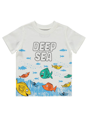 Civil Boys Sea Baskılı 2-5 Yaş Tişört - Ekru