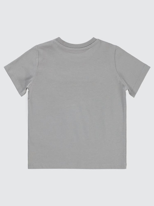 Civil Boys Deniz Gözlüğü Baskılı Nakışlı 2-5 Yaş Tişört - Gri