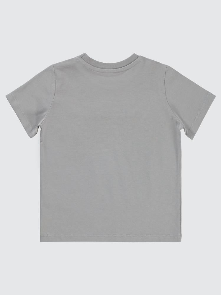 Civil Boys Deniz Gözlüğü Baskılı Nakışlı 2-5 Yaş Tişört - Gri