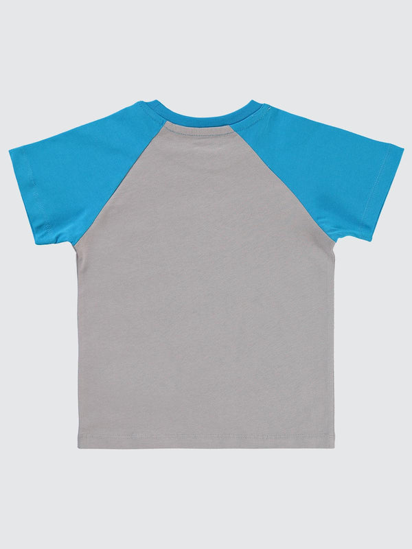 Civil Boys Deep Sea Baskılı Reglan Kol 2-5 Yaş Tişört - Gri