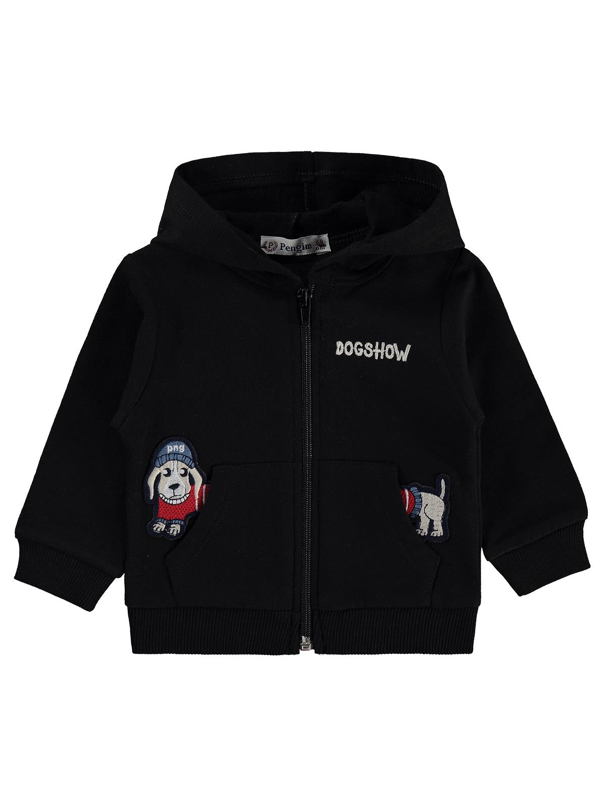 Pengim Dogshow Nakışlı 6-18 Ay Hırka - Siyah