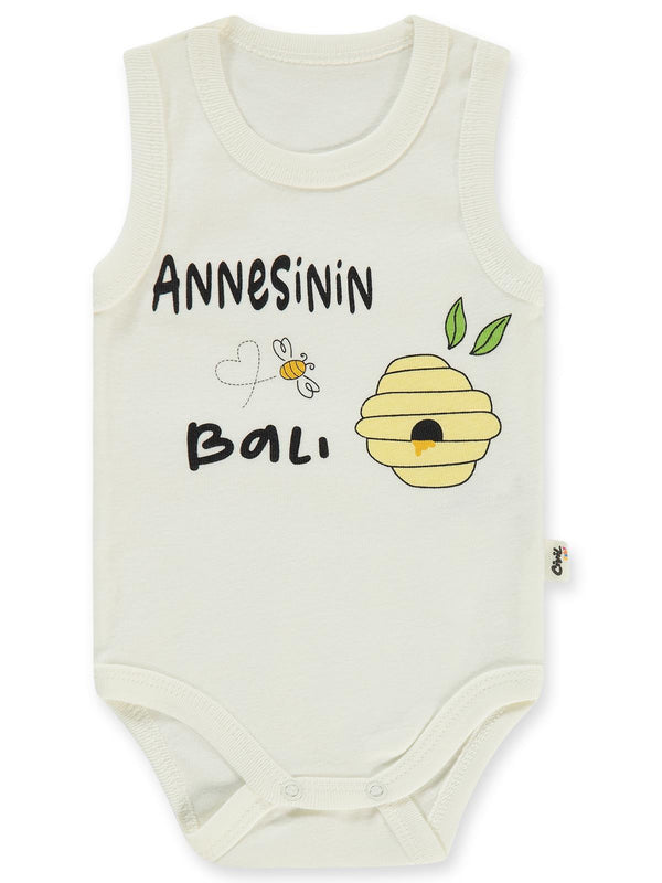 Civil Baby Annesinin Balı Sfr.Kol1-36 Ay Çıtçıtlı Badi - Ekru